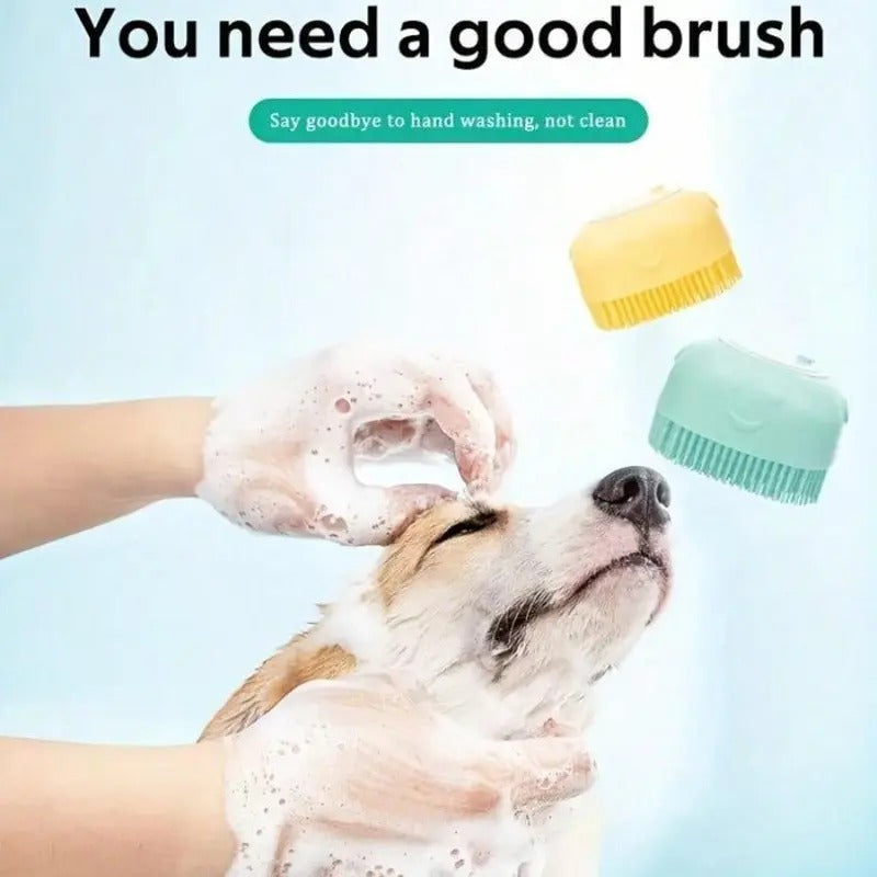 β° Super Discount π3PCS Pet Shampoo Brush With Built-In Dispenser - Gentle Massage Bath Comb For Dogs & Cats, No Batteries Required