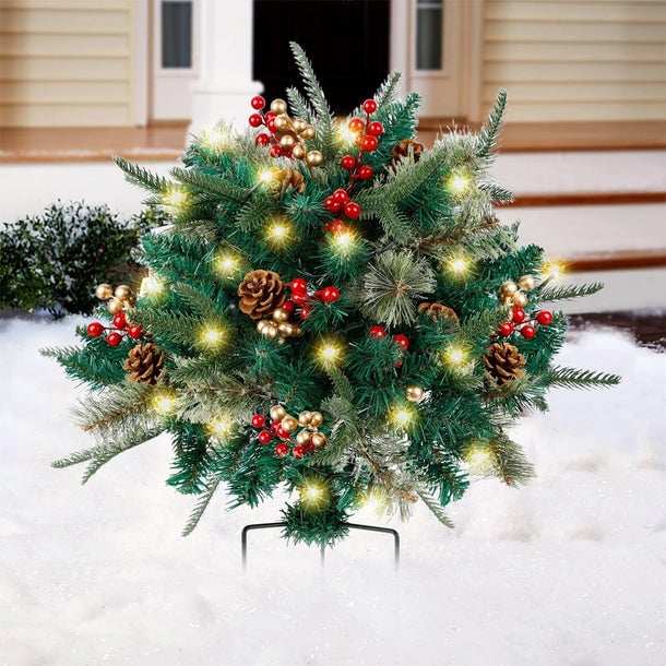 🔥🔥Final 3 Hours: 50% OFF🎄Mini Artificial Christmas Tree / Weatherproof sparkle for entryways and patios)