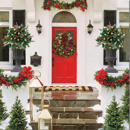 🔥🔥Final 3 Hours: 50% OFF🎄Mini Artificial Christmas Tree / Weatherproof sparkle for entryways and patios）