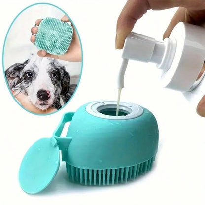 ⏰ Super Discount 🌟3PCS Pet Shampoo Brush With Built-In Dispenser - Gentle Massage Bath Comb For Dogs & Cats, No Batteries Required
