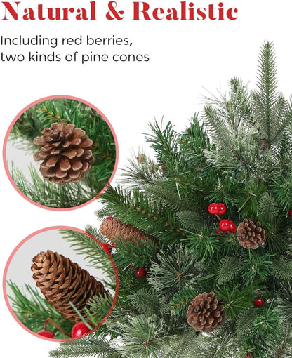 🔥🔥Final 3 Hours: 50% OFF🎄Mini Artificial Christmas Tree / Weatherproof sparkle for entryways and patios）