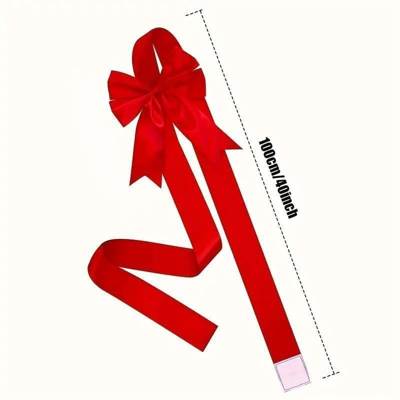 🎅Early Xmas Sales🎄Festive Christmas Bow Wreath – Vibrant Red, Eye-Catching Holiday Decor