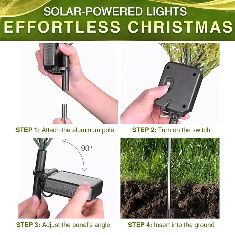 🎄 Artificial Christmas Tree Garden Stake Solar Lights 🇬🇧 Waterproof, UV-proof, Perfect for Outdoor and Garden Decoration