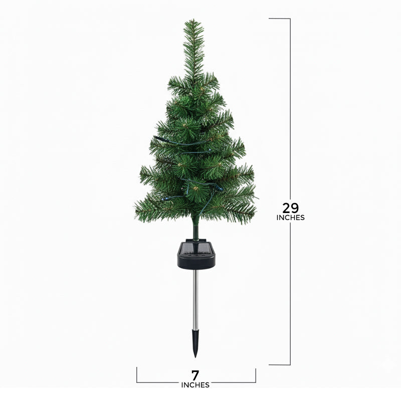 🎄 Artificial Christmas Tree Garden Stake Solar Lights 🇬🇧 Waterproof, UV-proof, Perfect for Outdoor and Garden Decoration