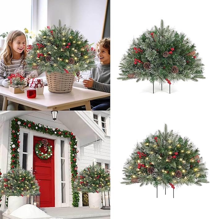 🔥🔥Final 3 Hours: 50% OFF🎄Mini Artificial Christmas Tree / Weatherproof sparkle for entryways and patios）