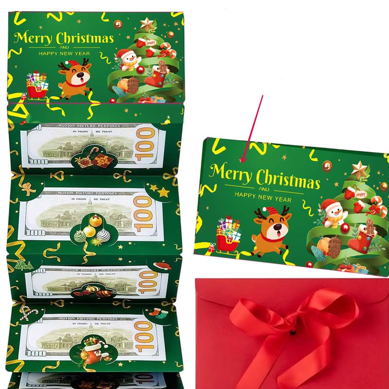 Christmas Money Gift Cards Envelope with 6 Slots
